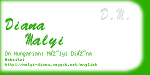 diana malyi business card